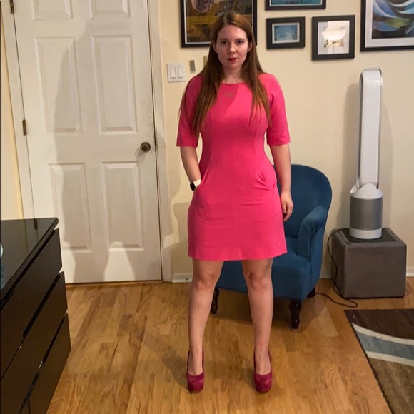 hot pink mini bodycon dress